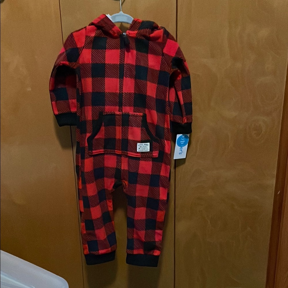 Carter's Red and Black Plaid One Piece